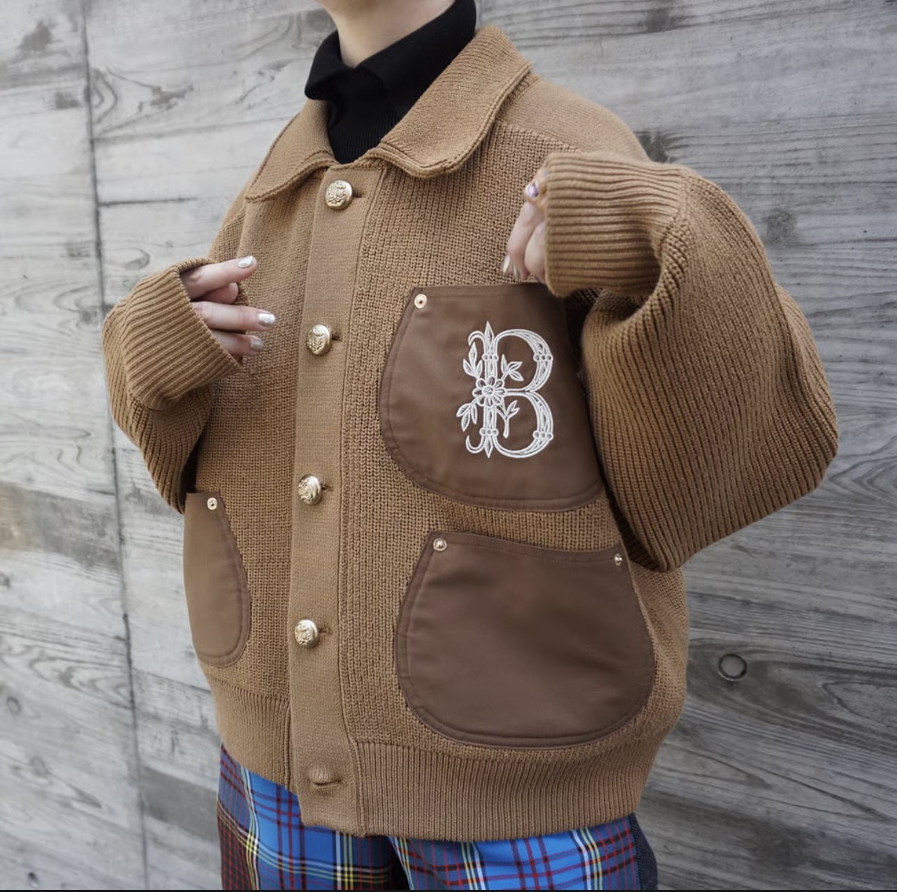 THOMAS MAGPIE 】襟付きニットジャケット(2254762) | LARACROFT