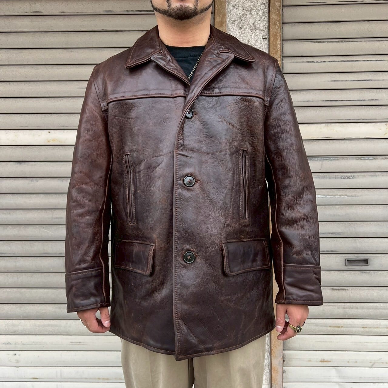 極上 エアロレザー AERO LEATHERS レザー フロントクォーターホース