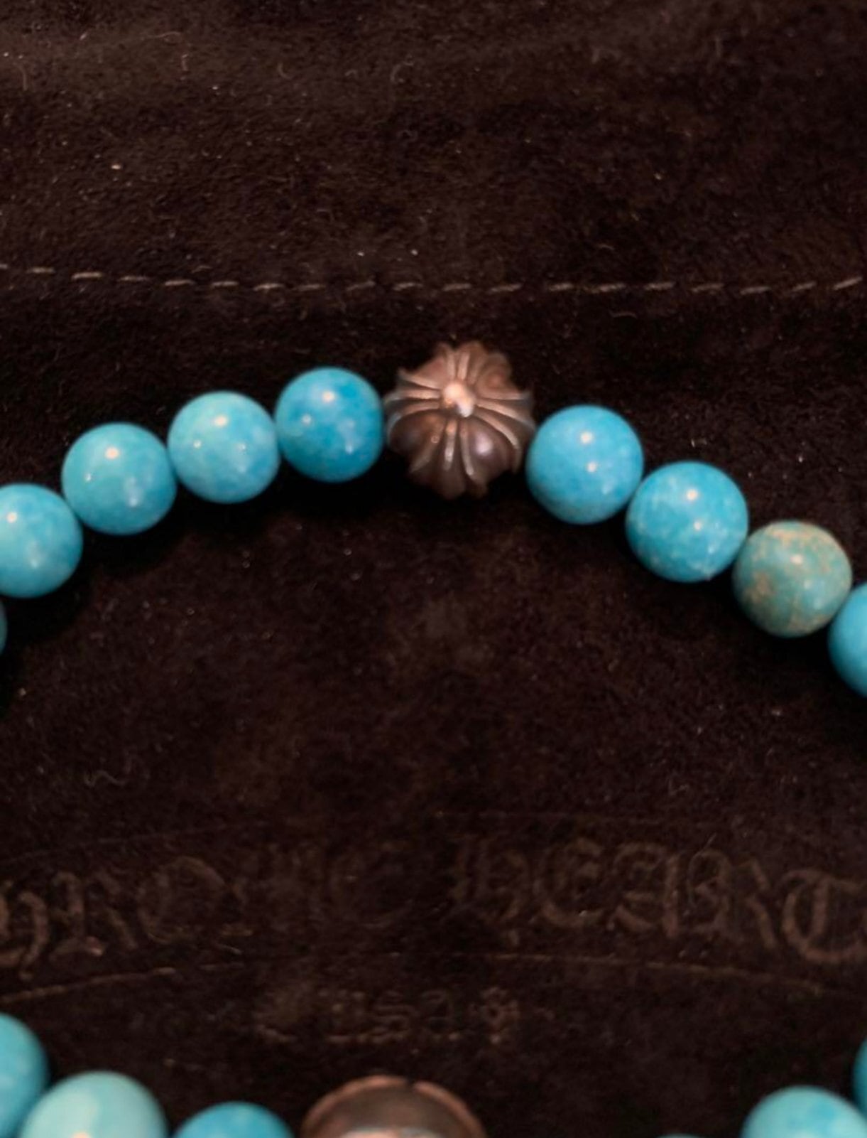 CHROME HEARTS クロムハーツ 8mm ターコイズ ビーズブレスレット