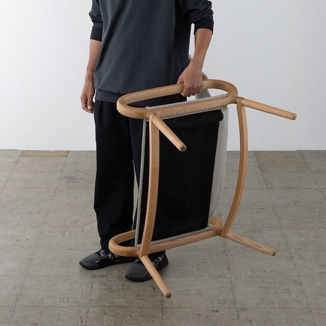 IKIKI グランドチェア ウォルナット ファブリック テクスグレー