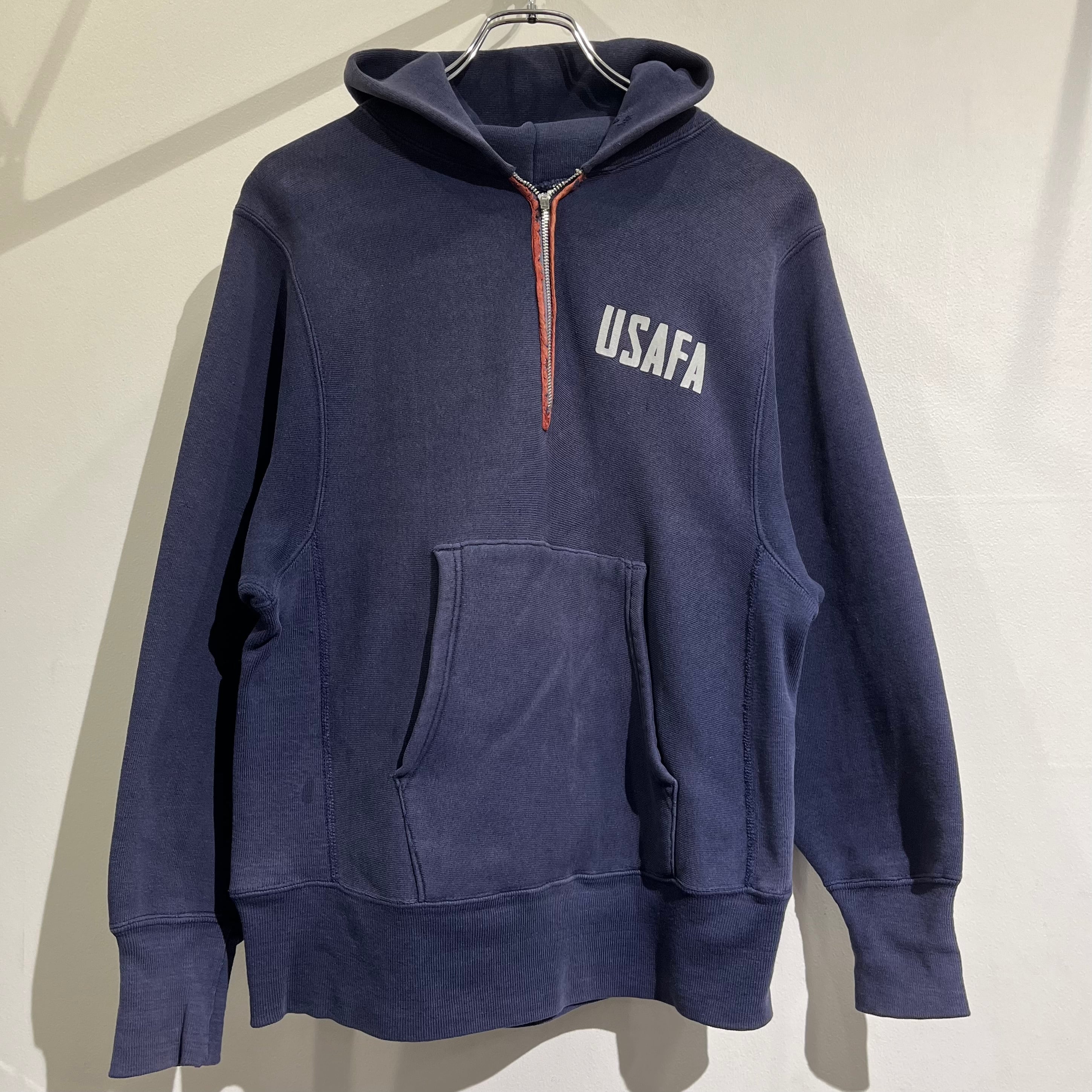 70s Champion Reverse Weave “USAFA” Harf-Zip Hoodie 70年代