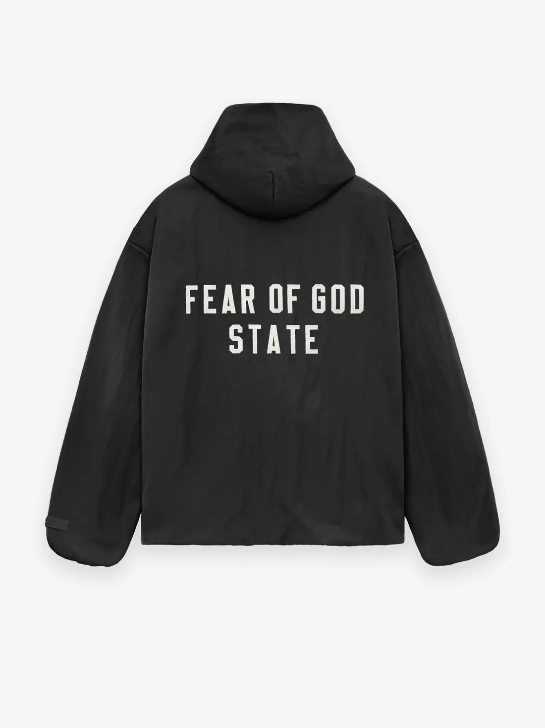 FOG Essentials】Textured Nylon Hooded Coaches Jacket (FEAR OF GOD