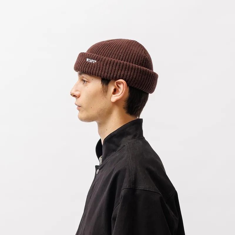関送込! WTAPS ストリート シンプル ロゴ刺繍 ニット帽 (WTAPS/ニット