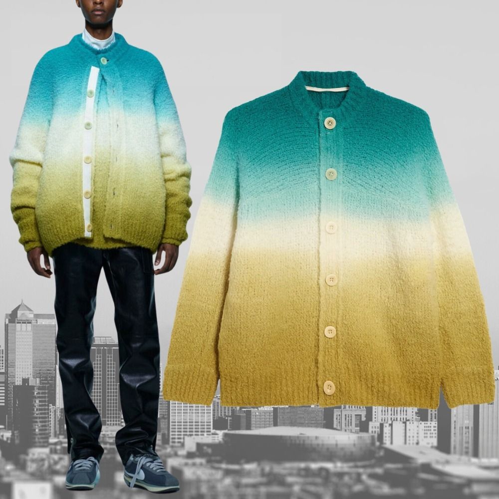 この色味が好き！sacai グラデーション 暖かニットカーディガン (sacai