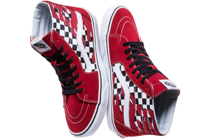 Vans SK8-HI Red Checker Flame 'Red Black White' VN0A38GERXH